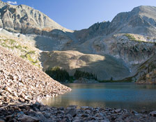 Lake Agnes and the Nokhu Crags in State Forest State Park, Colorado.