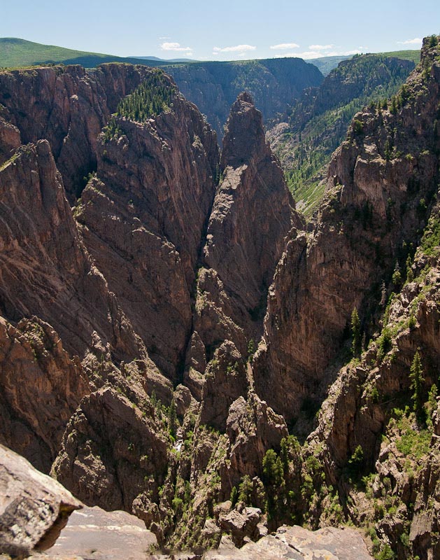 Looking into The Narrows of the Black Canyon of the Gunnison