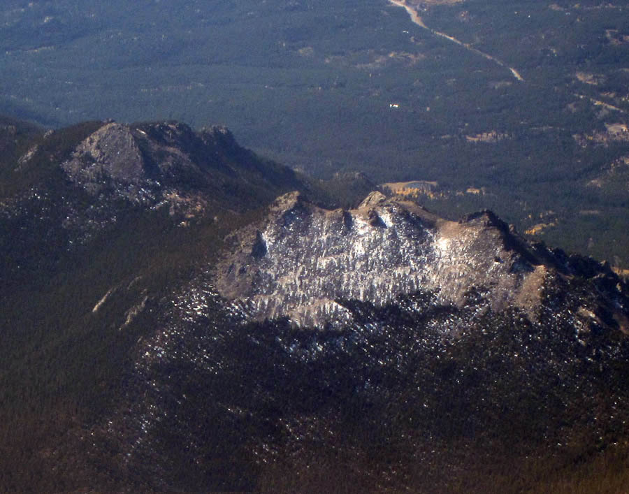 Aerial View of Twin Sisters Peaks courtesy Doc Searls