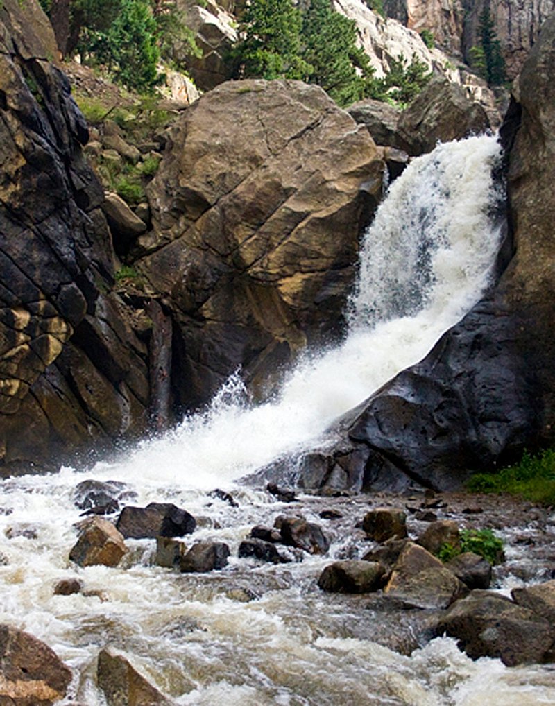 Boulder Falls near Nederland on the Peak to Peak Scenic Byway, Colorado.
